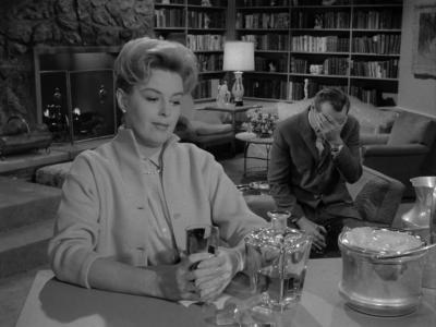 Patricia Donahue and James Daly in a scene from “A Stop at Willoughby,” a 1960 “Twilight Zone” episode about the pressures of workplace harassment.