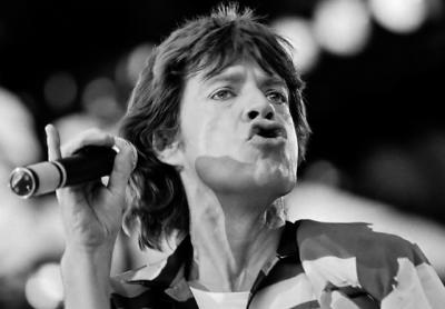 Mick Jagger playing Rotterdam, the Netherlands, in 1982.