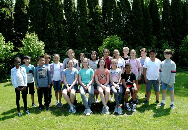 Members of the John M. Marshall Elementary School's inaugural Leadership Council, from the first and second semester councils, came together for a photo on Tuesday.