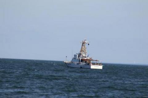 The Coast Guard searched over 4,000 square miles for the missing fisherman for over 24 hours.