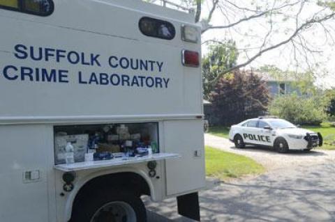 East Hampton Town Police and county detectives converged on a rented house in the Dune Alpin section of East Hampton.