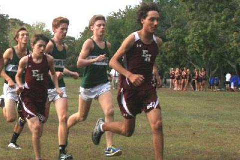 Adam Cebulski, a junior, at right, was East Hampton’s number-one runner, and Erik Engstrom, at left, who wound up as the second-ranked freshman in Suffolk County, was number-two.