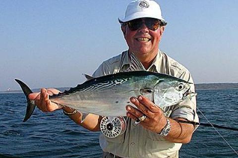 John Mahr introduced the false albacore he caught on Labor Day off Outer Shagwong Reef in Montauk.