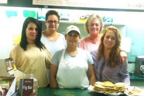 The Pumpernickel’s Deli staff, Mariya Stancheva, Pam Fenelon, Charo Garcia, Dianne Payne, the owner, and her daughter, Nikki Payne, will serve customers for a final day tomorrow.