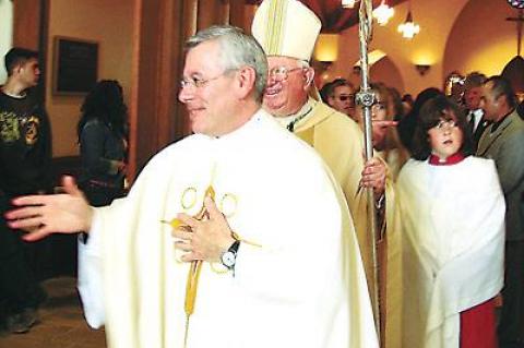 Bishop Peter Libasci, photographed at the 2007 opening of the rebuilt St. Therese of Lisieux Catholic Church in Montauk, where he was pastor, has been named by Pope Benedict XVI to lead New Hampshire’s Catholics.