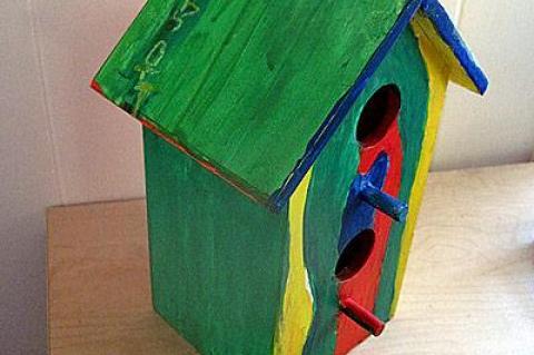 Mary Abbott’s AbEx birdhouse