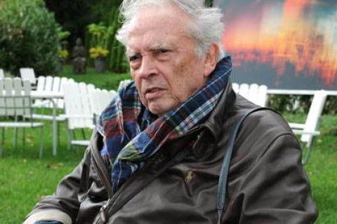 David Bailey relaxed on the grounds of c/o The Maidstone on Friday before a screening and discussion of his film “Warhol” at the Hamptons International Film Festival.