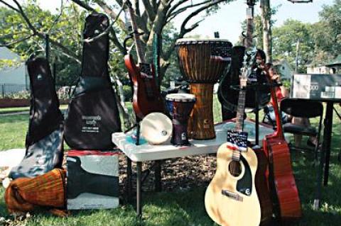 A benefit in Amagansett Saturday will raise money to send supplies to a Marine unit in Afghanistan and to give musical instruments to veterans. Pictured above is a selection sent in 2008.