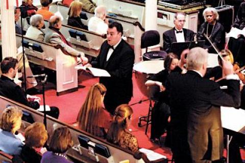 Nils Neubert was one of the soloists at the Choral Society of the Hamptons’ standing-room-only performances on Sunday at the Bridgehampton Presbyterian Church.