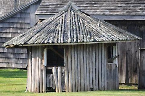 This split-cedar building has been donated to the East Hampton Historical Society.