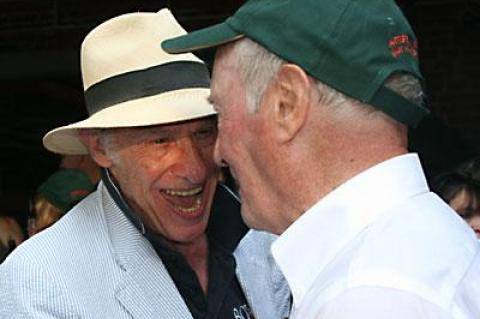 Bert Sugar, left, who announced the Artists-Writers Game in recent years, and two former players, Roy Scheider and Barney Rosset, are to be remembered on gameday.