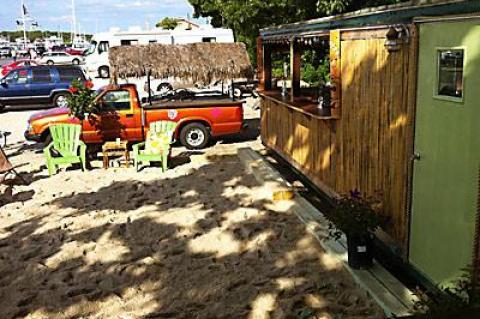 The Hula Hut, an outdoor bar at the Montauk Marine Basin on West Lake Drive in Montauk, has raised concerns about noise and crowds.