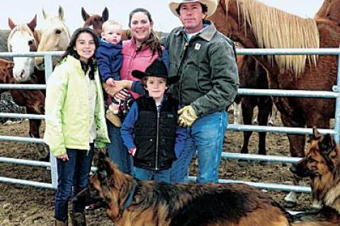 Patrick and Kate Keogh, with their children, from left, Francesca, Rohan, and Broudy, have taken over Montauk’s Deep Hollow Ranch.