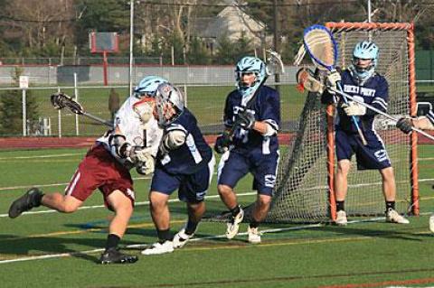 Drew Griffiths, at left, has been a consistent scorer for Bonac’s boys team.