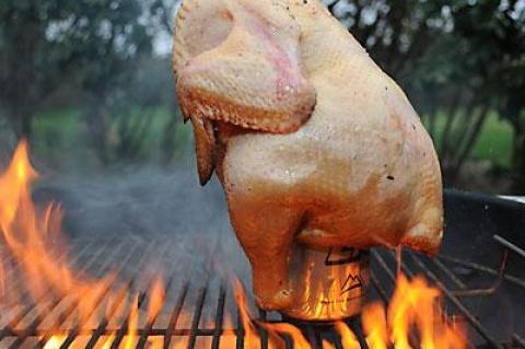 A can of beer, a chicken, and a grill are a few of the more unusual combinations that some food enthusiasts swear by in making delicious dishes.