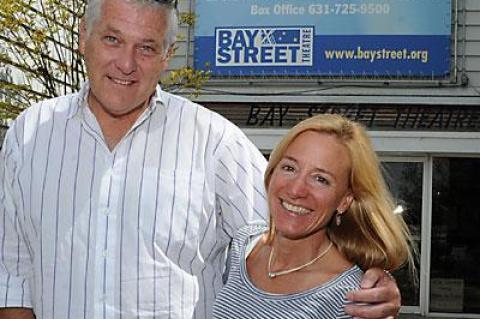 Murphy Davis, the artistic director of the Bay Street Theatre, and Tracy Mitchell, its executive director, celebrated a new 10-year lease for its existing location on Long Wharf.