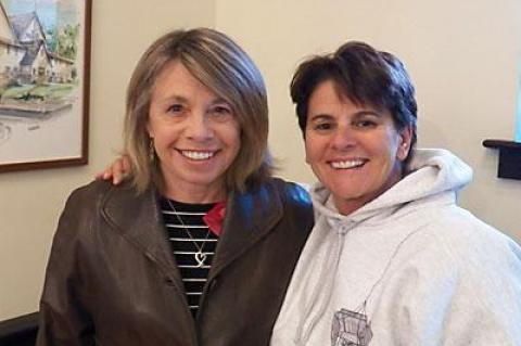 Carol Nye, left, and Lisa DeVeglio are the new vice president and president of the Montauk Playhouse Community Center Foundation’s board of directors.