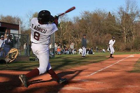 Michael Abreu was indeed an Iron Man this past week, pitching East Hampton to two victories in four days and driving in runs as well.