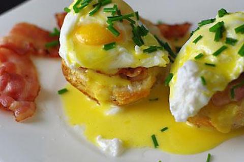 A Mother’s Day brunch complete with eggs Benedict is a traditional way to observe the holiday on Sunday.