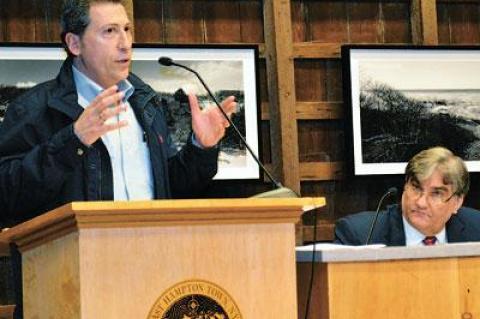 Like many business owners who spoke at a hearing last Thursday in East Hampton Town Hall, Paul Monte expressed his opposition to a proposed entertainment permit.