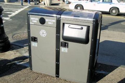 The BigBelly solar-powered trash compactor will be making a cameo appearance on Newtown Lane this summer.