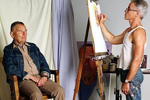 Christopher Isherwood, seated, and Don Bachardy are profiled in “Chris and Don: A Love Story,” a documentary to be shown at the Parrish Art Museum in Southampton next Thursday.