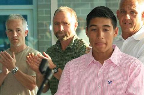 Jean Carlos Barrientos’s heroism was hailed by a half-dozen members of East Hampton’s volunteer ocean rescue squad and by the some 600 attendees before the athletic awards dinner on June 6 began.