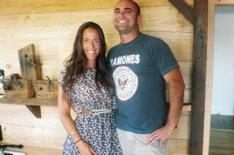 Jason and Lauren Biondo are the faces of the new Antique Lumber Company on Montauk Highway.