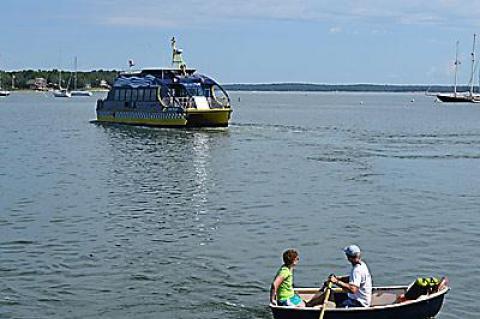 The Peconic Bay Water Jitney began its passenger-ferry service from Greenport’s Mitchell Park to Sag Harbor’s Long Wharf last Thursday.