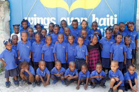 Students at the Wings Over Haiti School receive not only an education, but meals and clean water.