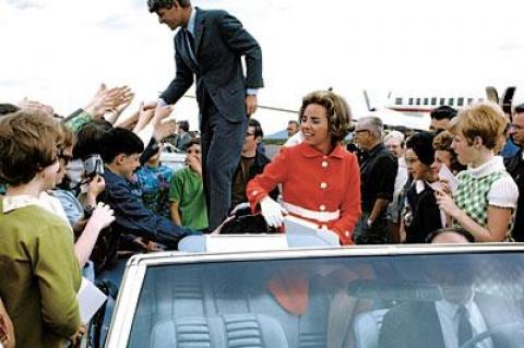 Old footage and photos, such as this image of Robert and Ethel Kennedy campaigning, and recent interviews of family members are interspersed in “Ethel,” Rory Kennedy’s documentary on her mother’s extraordinary life.