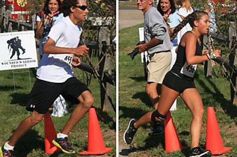 Adam and Dana Cebulski, Monday’s 5K winners, are expected to lead the cross-country teams at East Hampton High School this fall.