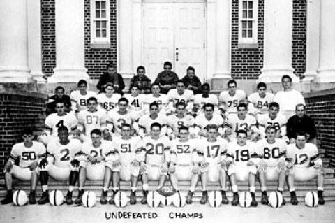 The 1952 Bonacker football team, undefeated, untied, and coached by Fran Kiernan, will be inducted into East Hampton High School’s first Hall of Fame class on Saturday.