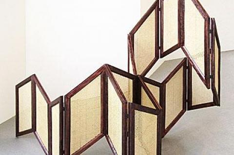 Sarah Dornner’s “Isometric Folding Screen,” made this year, will be on view in Halsey Mckay’s new show, “Sixth Sax,” which was organized by Patrick Brennan.