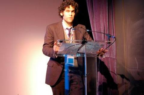 Gabriel Nussbaum presented an award in honor of his father, the late Jeremy Nussbaum, at Guild Hall on Sunday night.