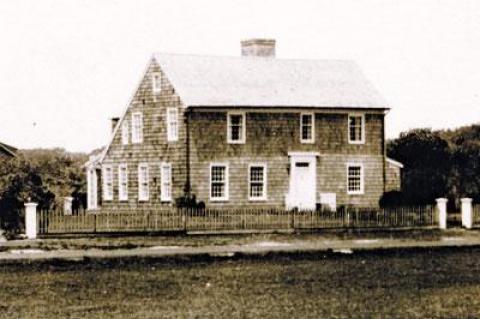 The original Rowdy Hall, built in the mid-18th century, is among the houses designated as a timber-frame landmark by the East Hampton Village Board.