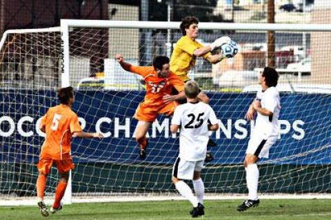 Brandon West, making a save above at the N.C.A.A. tournament, was tops in the country with 17 shutouts.	Messiah College AthleticsBrandon West, making a save above at the N.C.A.A. tournament, was tops in the country with 17 shutouts.