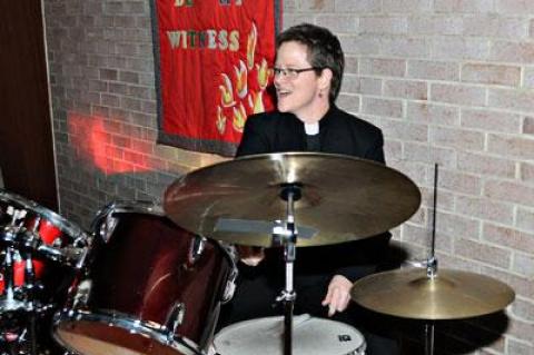 The Rev. Katrina Foster of St. Michael’s Lutheran Church in Amagansett is a strong proponent of music, in worship and in general.