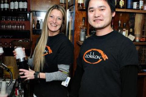 Renee Amorosi, the manager and bartender, and Yan Shen Feng, a co-owner, are part of the management team behind Zokkon, the East Hampton outpost of Water Mill’s Suki Zuki Japanese restaurant.