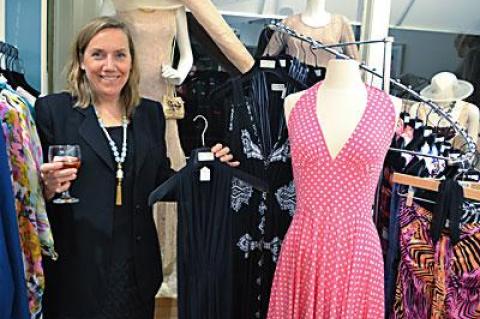 Rose Dios, who owns Stitch in Southampton, makes dresses in a variety of designer fabrics and can alter almost any item of clothing to a customer’s specifications.