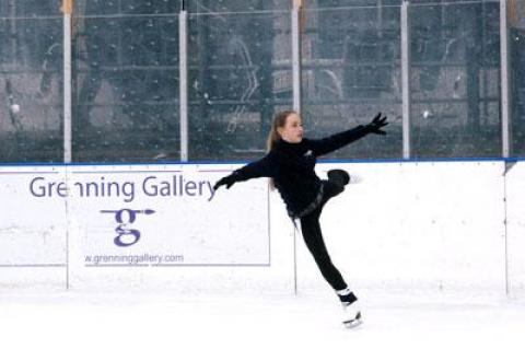 Claire Belhumeur, a seventh grader who skates at Buckskill and at the Rinx in Hauppauge, will be among those performing in a figure skating exhibition at Buckskill on March 10.