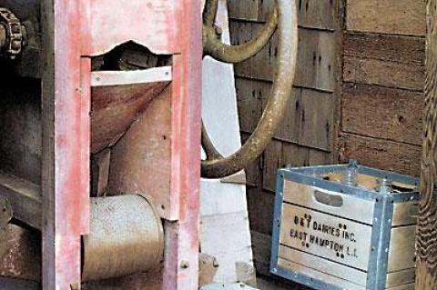 An antique corn-husking machine is among the early 1900s implements that could be displayed at a farm museum taking shape at the historic Selah Lester property on East Hampton’s North Main Street.