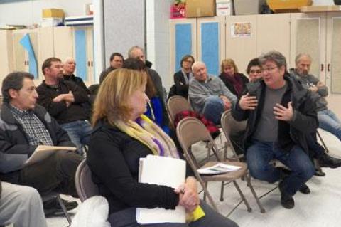 During a discussion of coastal erosion on Monday at a Montauk Citizens Advisory Committee meeting, John Chimples told the committee that the dunes at Ditch Plain beach are quickly disappearing.