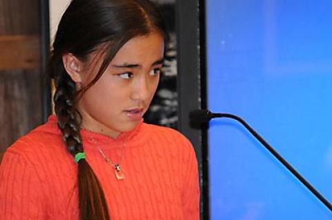 Twelve-year-old Oona Darrell stressed the importance of wetlands and a healthy habitat for Napeague wildlife at a town board hearing last Thursday.