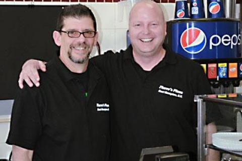 Fierro’s is back in business in East Hampton with an original owner, Al Fierro, left, and a new partner, Stephen Hickey.