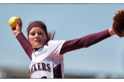 Casey Waleko’s back began to act up in the third inning of Monday’s game at Westhampton Beach, but she held on for the win.