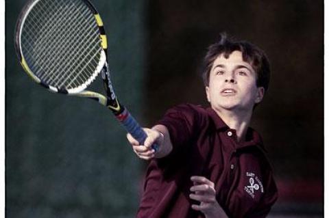 Andrew Davis has frequently been at number-one singles for East Hampton this spring.