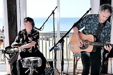 James Benard and Jim Turner, local musicians, performed at Navy Beach during last year’s Montauk Music Festival.