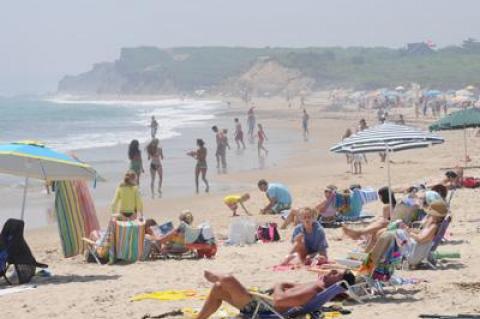 Ditch Plain beach in Montauk, summer 2008