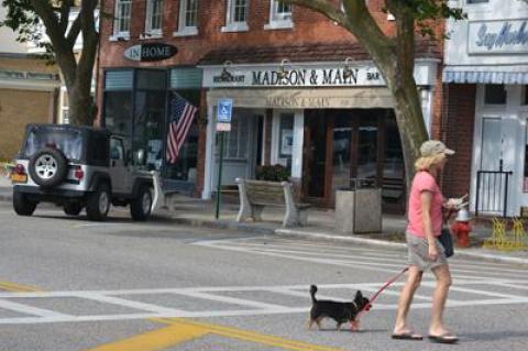 Madison and Main Restaurant received approval for outdoor tables subject to the relocation of two village benches. Page at 63 Main was not as fortunate with its outdoor dining application for backyard seating.